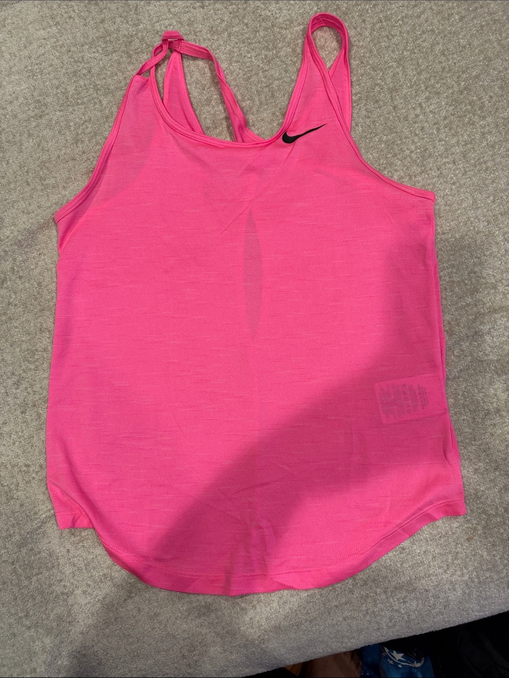 Nike Women's Hot Pink Racerback Tank Top with Swoosh